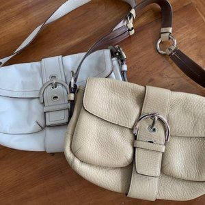Coach vintage handbags K05S-9434, off-white and tan